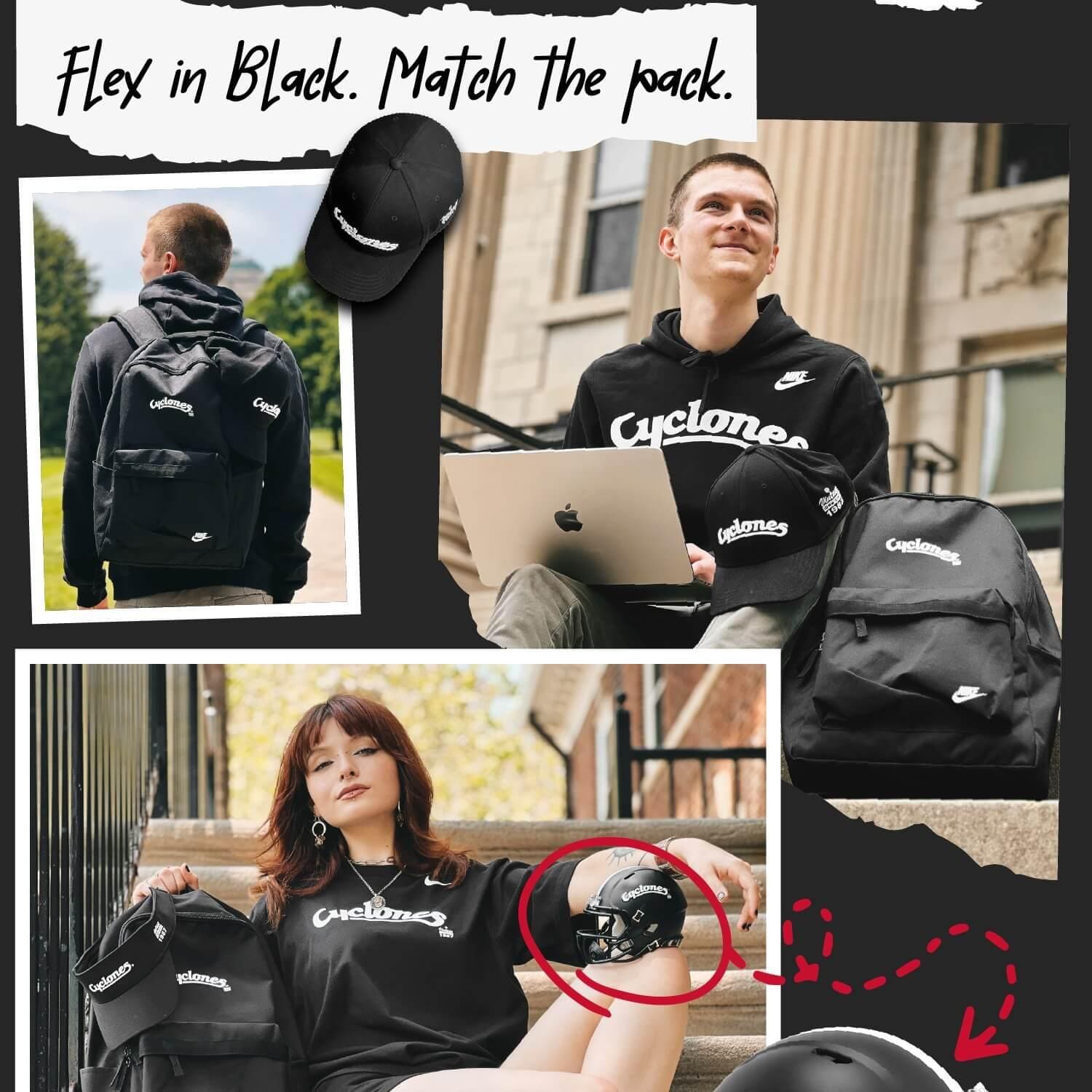 Flex in Black. Match the Pack.